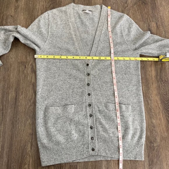 J. Crew 100% Cashmere V-neck Cardigan Grey - Picture 4 of 5